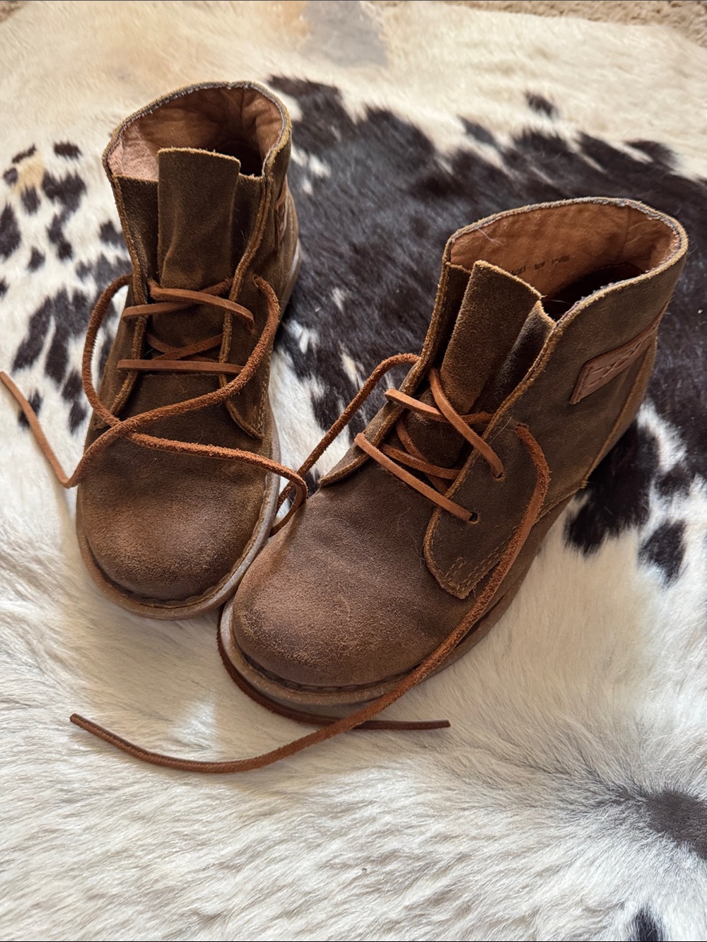 Born Brown Suede Lace-Up Boots